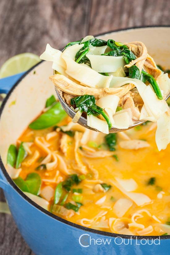 Coconut Curry Chicken Noodle Soup 5