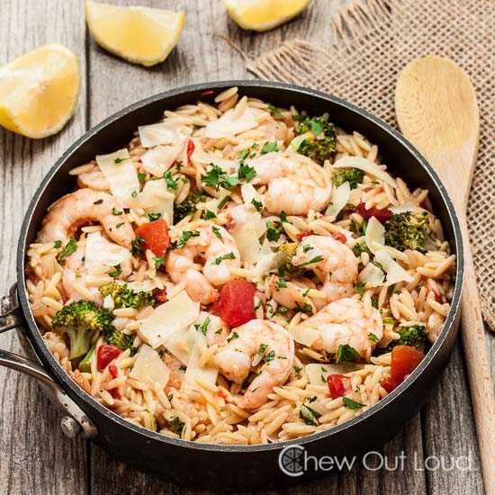 One Pot Lemon Orzo with Shrimp 4