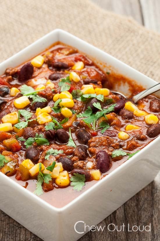 Slow Cooker Chili Black Beans and Corn