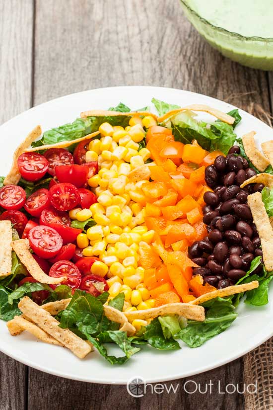 Southwestern Chopped Salad with Creamy Cilantro Lime