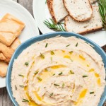 White Bean Garlic Dip with Chopped Rosemary