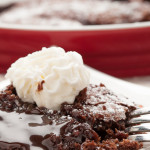 Chocolate Pudding Cake with Whipped Cream
