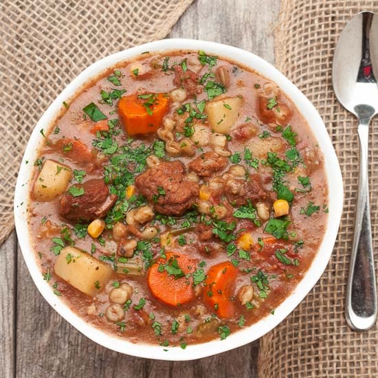 A Bowl of Beef Vegetable Barley Stew