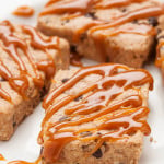 Oatmeal Protein Bars with Glazed of Caramel