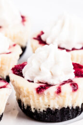 white chocolate raspberry cheesecake