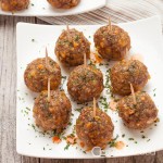 sausage meatballs on plate