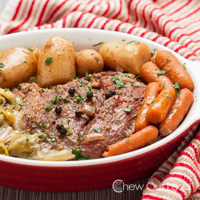 corned beef and cabbage, slow cooker corned beef, crock pot corned beef