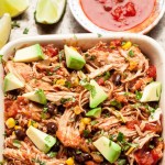 Chicken Salsa with Chopped Avocado