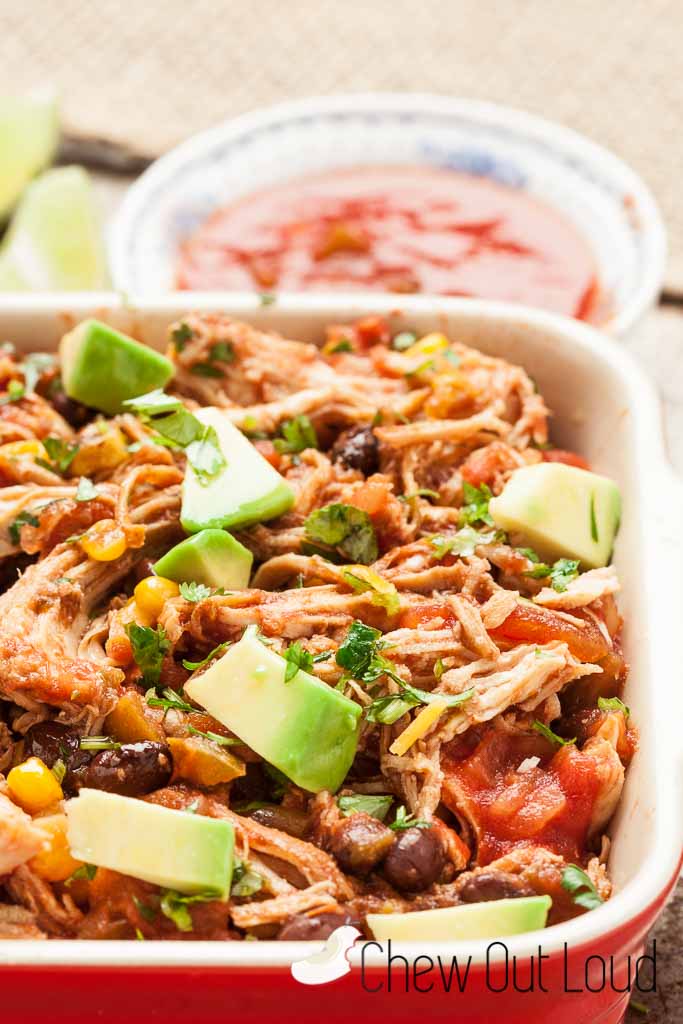 slow cooker salsa chicken for meal prep