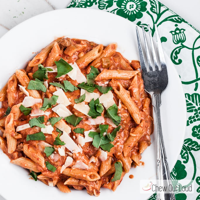 Creamy Bruschetta Pasta