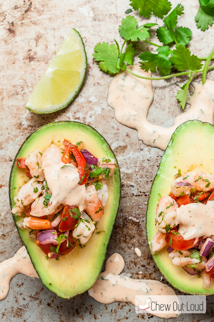 Stuffed Avocado Shrimp Salad Peruvian Palta Rellena