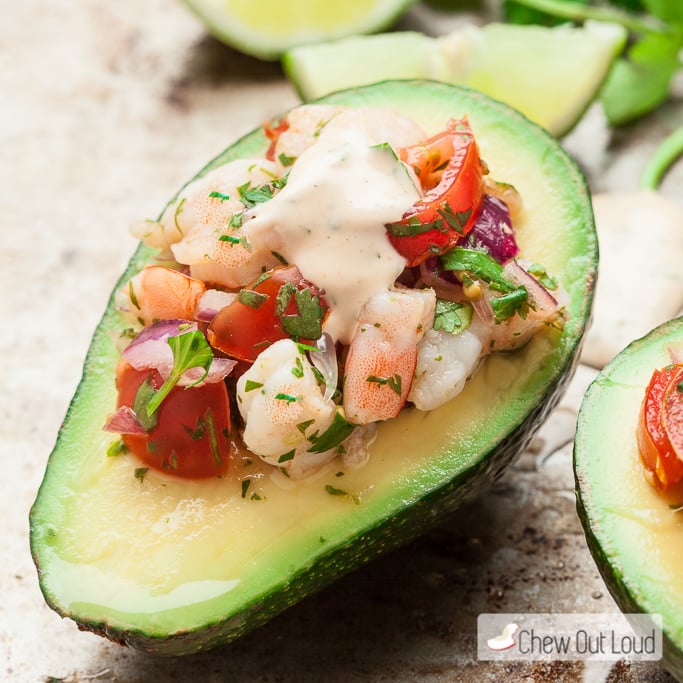 Stuffed Avocado Shrimp Salad