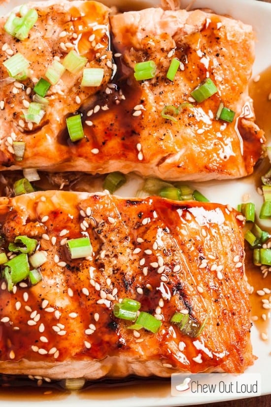 grilled teriyaki salmon