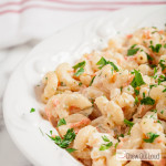 Hawaiian Macaroni Salad with Chopped Parsley