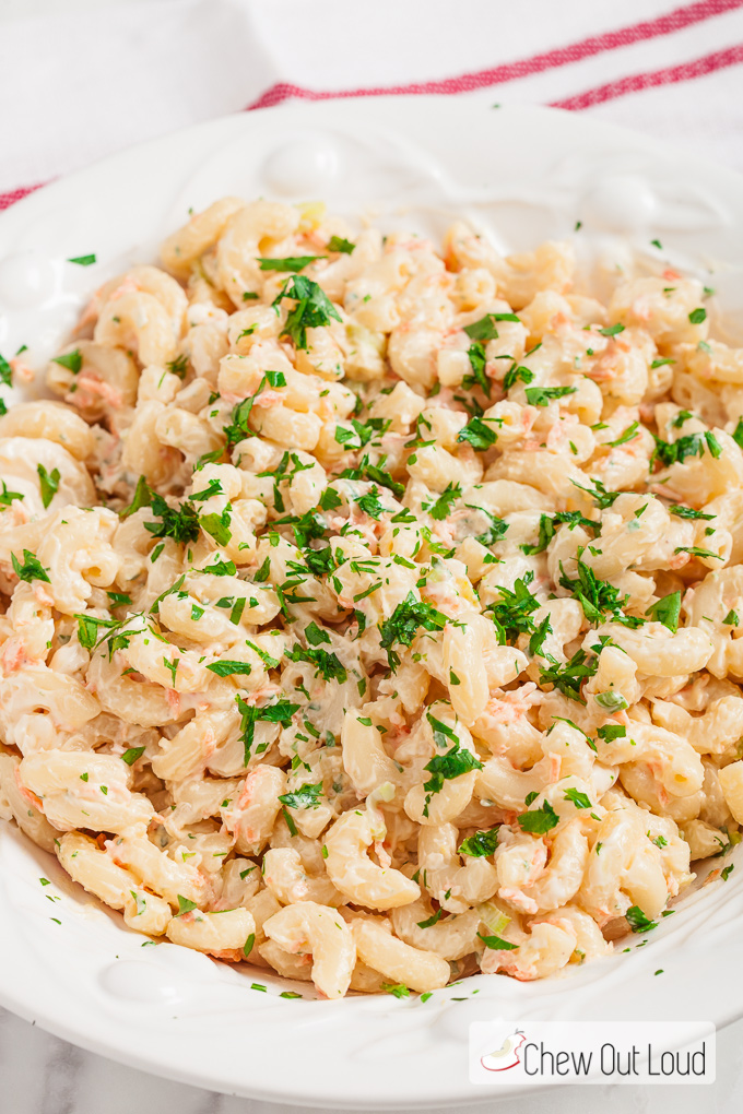 Macaroni Salad in serving dish