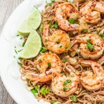 Noodles with Grilled Shrimp and Cilantro