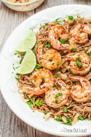Noodles with Grilled Shrimp and Cilantro