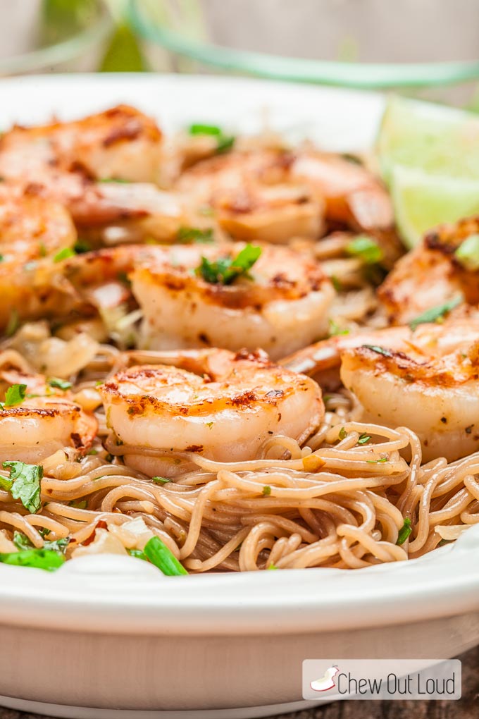 Soba Noodles with Grilled Shrimp and Cilantro