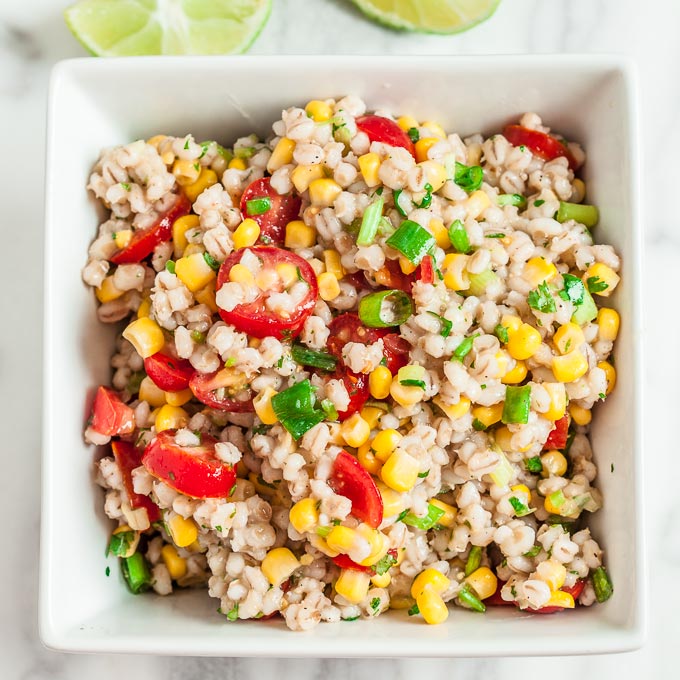 Barley Salad with Corn and Grape Tomatoes