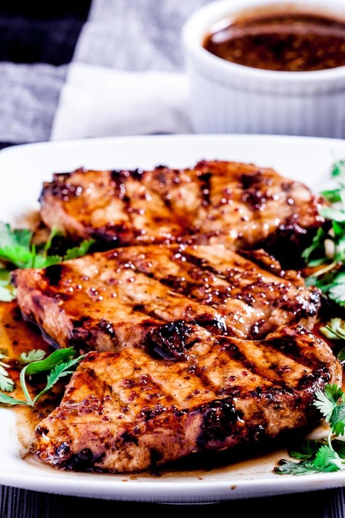 Honey Mustard Grilled Pork Chops | Chew Out Loud