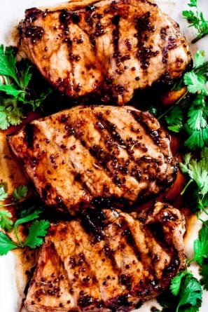 grilled pork chops with honey mustard sauce