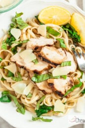 Chicken Linguine with Lemon and Basil