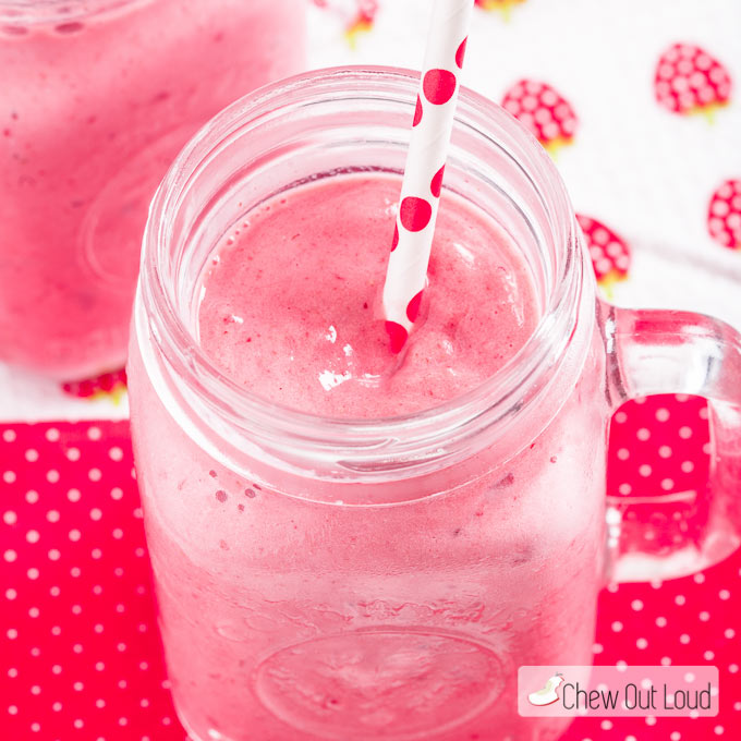 Strawberry Drink in a Jar