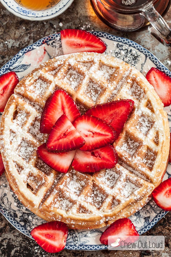 Belgian Waffles with Strawberry
