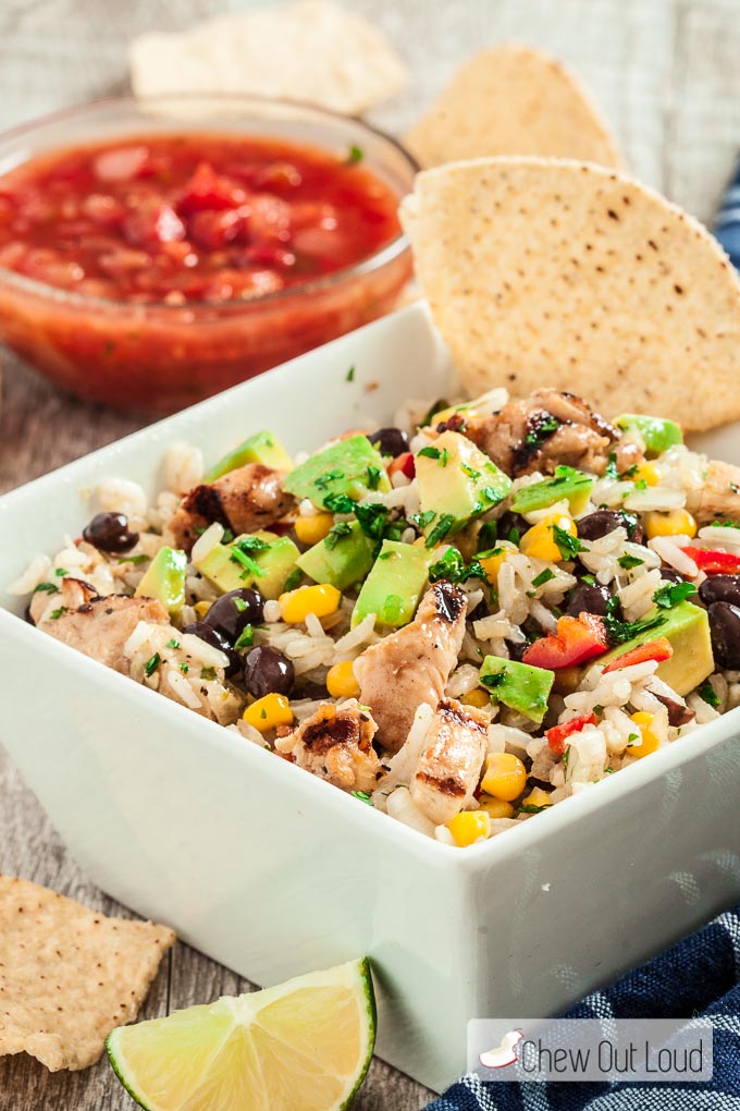 mexican rice salad, jasmine rice, mexican rice bowl