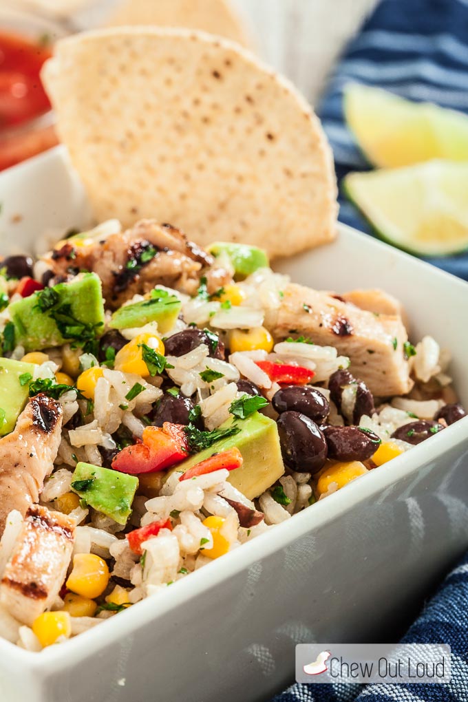 mexican rice salad, jasmine rice, mexican rice bowl