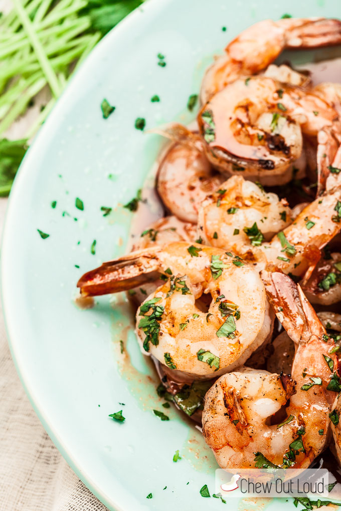 Spicy Buttery Asian Grilled Shrimp