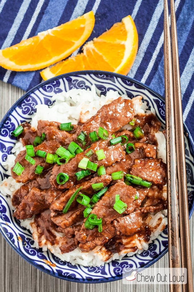 Orange Beef with Sliced Onion