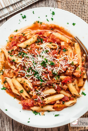 Penne with Sun Dried Tomato Vodka Sauce