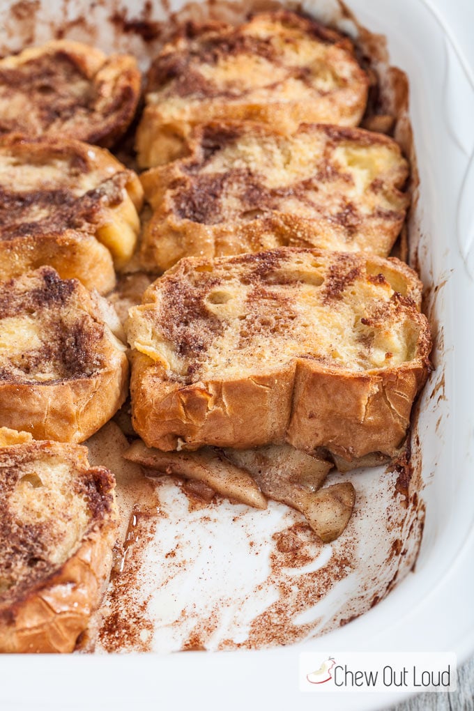 Upside Down Apple French Toast Bake Make Ahead Chew Out Loud