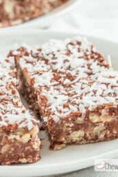 Chocolate Oatmeal Bars with Shredded Coconut