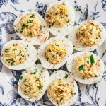 deviled eggs on a plate