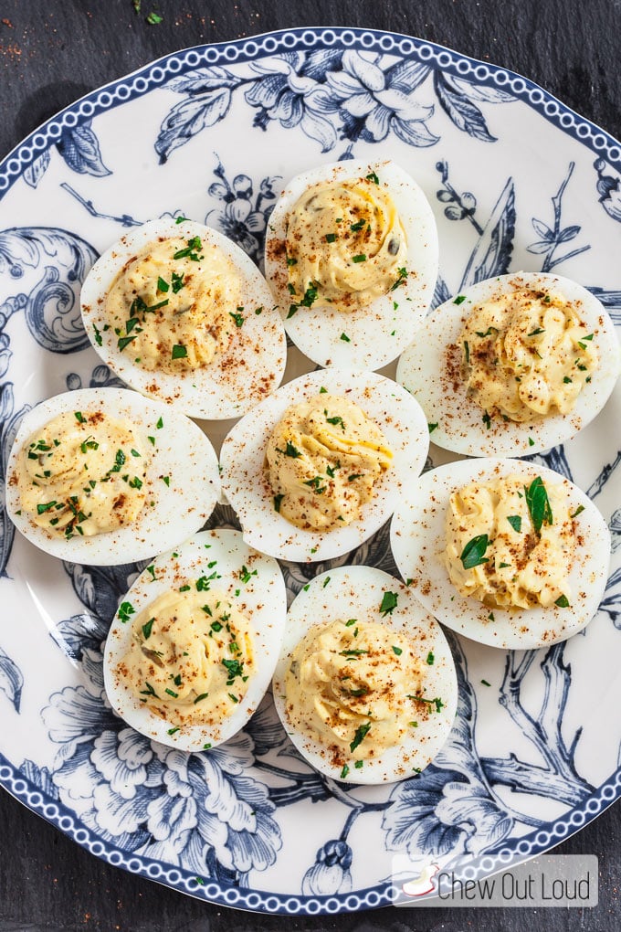 deviled eggs on a plate