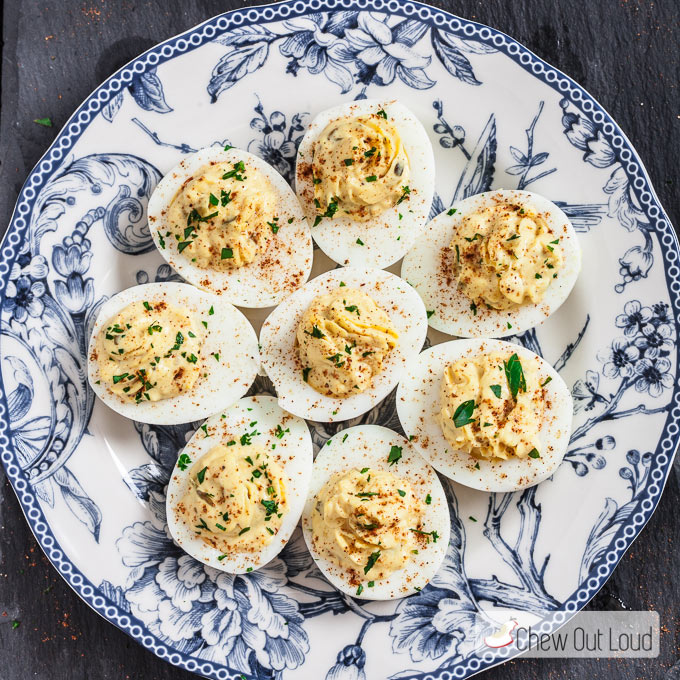deviled eggs on a plate