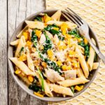 Butternut Squash Penne Pasta in a Bowl