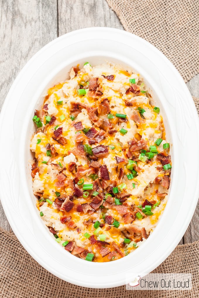 Baked Mashed Potatoes with Bacon and Sliced Onions
