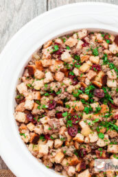 Bowl of Craberry Stuffing