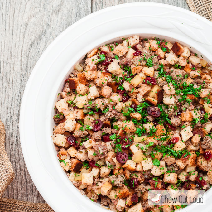 Bowl of Craberry Stuffing