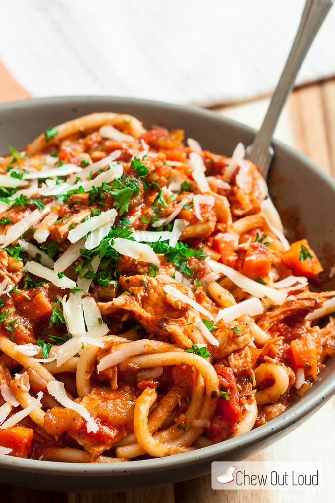 Linguine with Chicken Ragu Recipe, Giada De Laurentiis