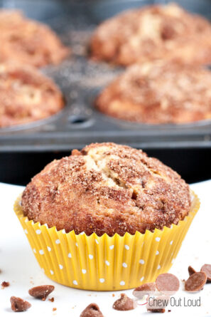 Close-up of Snickerdodle Muffins