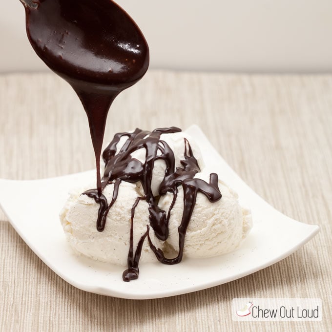 Ice Cream with Chocolate Fudge