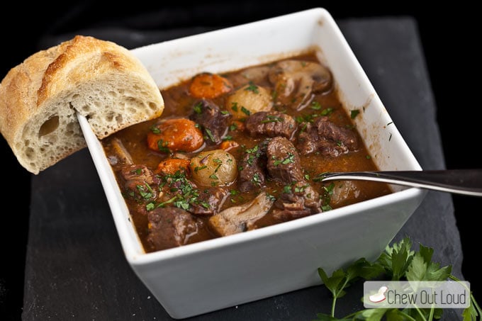 French Beef Stew Boeuf Bourguignon Chew Out Loud