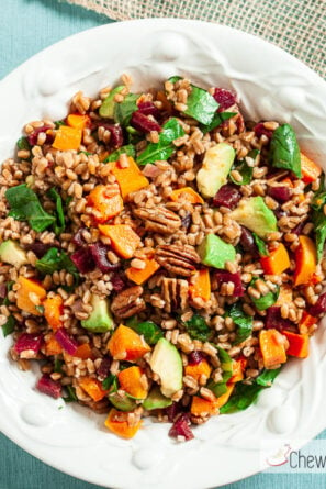 A plate of Farro Salad