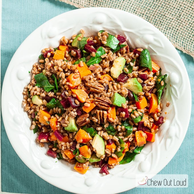 A plate of Farro Salad