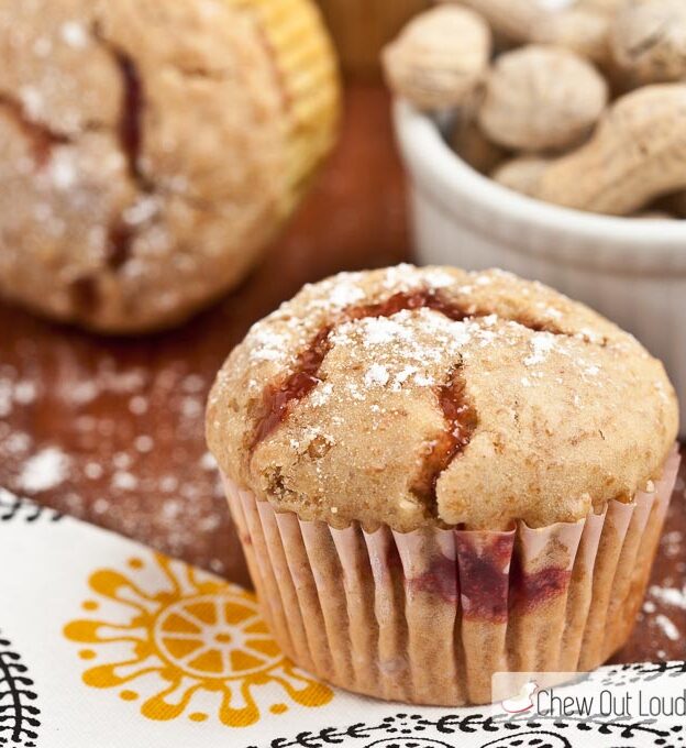 peanut butter and jelly muffins