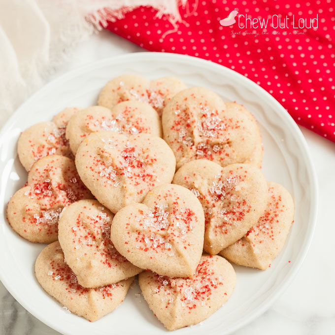 Heart Shape Cookies with Sprinkles